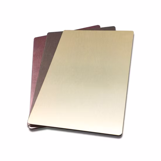 PE-farbige Aluminium-Verbundplatte, ACP-Acm-Verkleidungsplatte für Händler, Importeure, China-Fabrik, 1220 x 2440 x 4 mm, 0,3 Alu, gebrochener Kern, einfarbig, metallische Farbe